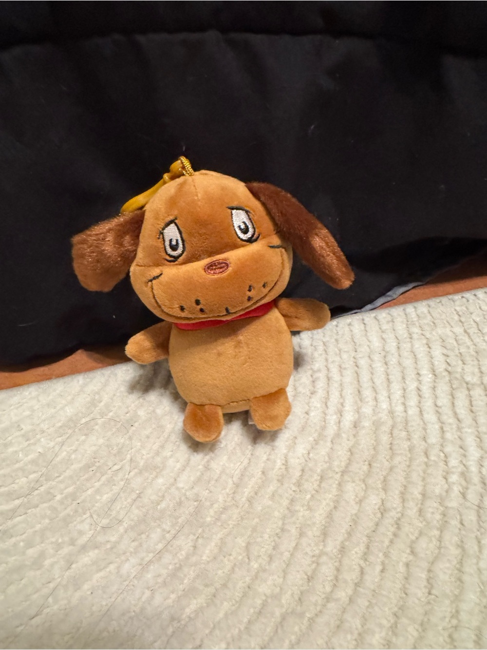 Plush Brown Dog Keychain Toy - The Grinch Max Pet Plush Accessory